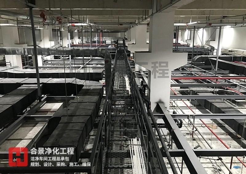 鋰電池?zé)o塵車間廠房建設(shè)施工中